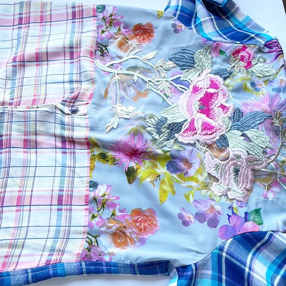 Soft Surroundings Mixed Media Embroidered Blouse - Picture 5 of 10